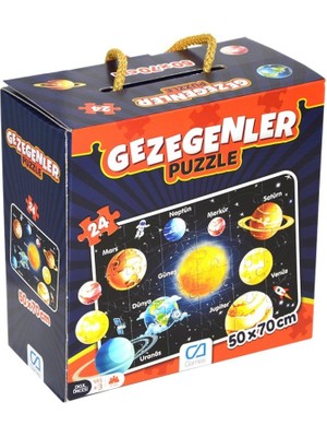 Urfakent 5026 Ca Games, Gezegenler / 24 Parça Puzzle / +3 Yaş
