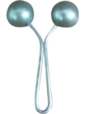 Bucuks Eşarp Klipsi Top Model Düz Gri 1 Adet