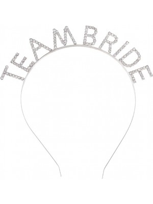 Ecoport Gümüş Kaplama Kristal Taşlı Team Bride Taç