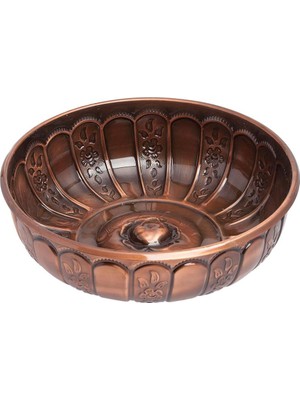 Feyza Design Osmanlı Motifli Metal Hamam Tası, Şık ve Fonksiyonel Banyo Aksesuarı