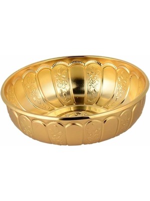 Feyza Design Osmanlı Motifli Metal Hamam Tası, Şık ve Dayanıklı Banyo Aksesuarı