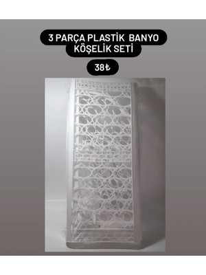 Feyza Design Şık ve Kullanışlı Köşeli Banyo Rafı, Pratik ve Estetik Tasarım