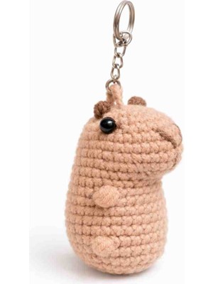 SevseHobi Kapibara Amigurumi Anahtarlık El Yapımı Mini Dost