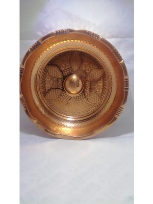 Feyza Design El Işlemeli Kırmızı Bakır Hamam Tası 20 Cm, Şık ve Zarif Tasarım