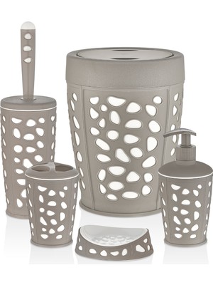 Feyza Design Şık ve Modern 5'li Banyo Seti, Hijyen ve Tarzınızı Tamamlar