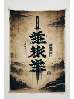 Charmbi Gamer Duvar Örtüsü -  Çok Renkli Anime Temalı Kumaş Oda Dekoru Tapestry