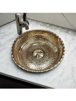 Feyza Design Özelleştirilebilir Bakır Hamam Tası, Osmanlı Tarzı Lüx Tasarım
