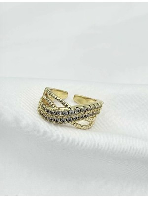 SY Aksesuar Çelik Gold Yüzük (Ayarlanabilir)