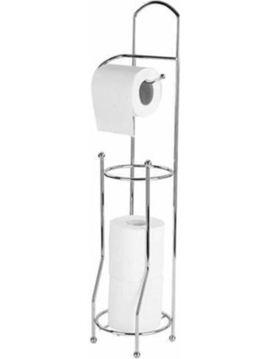 Feyza Design Krom Tuvalet Kağıtlığı, Yedek Hazneli, Modern ve Şık Tasarım