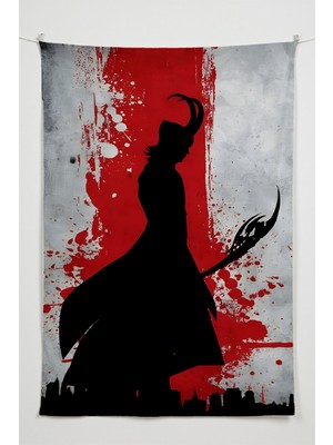 Charmbi Gamer Duvar Örtüsü -  Çok Renkli Anime Temalı Kumaş Oda Dekoru Tapestry