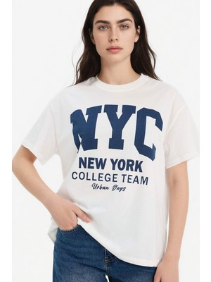 DeFacto Oversize Baskılı Tişört G5909AX26SP