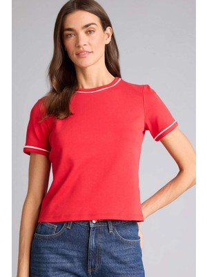 DeFacto Regular Fit Bisiklet Yaka Basic Düz Kısa Kollu Tişört G8521AX26SP