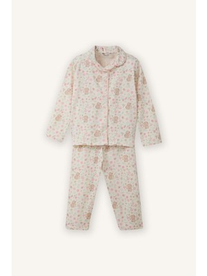 DeFacto %100 Pamuklu Desenli 2'li Pijama Takımı Kız Bebek G8652A526SP