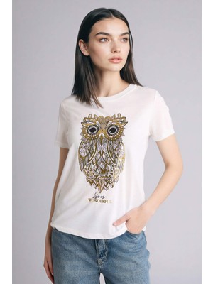 DeFacto Regular Fit Baskılı Tişört E9566AX26SP