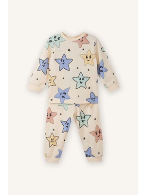 DeFacto %100 Pamuklu Desenli 2'li Pijama Takımı Erkek Bebek G8845A526SP