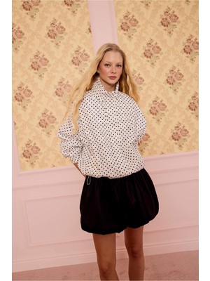 DeFacto Puantiyeli Hakim Yaka Tafta Poplin CEKET G9511AX26SP