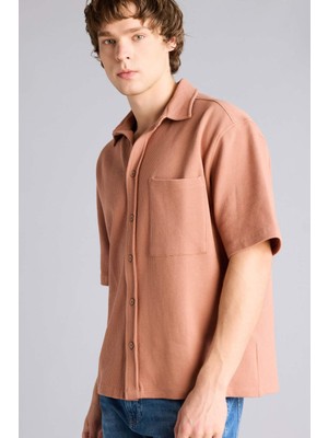 DeFacto %100 Pamuk Esnek Kumaş Boxy Fit Gömlek H1444AX26SP