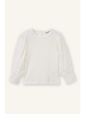 DeFacto Balloon Fit Bisiklet Yaka Tişört Kız Bebek H2718A526SP