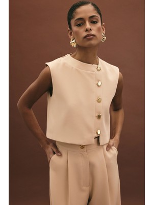 Sateen Lucy Yelek - Bej