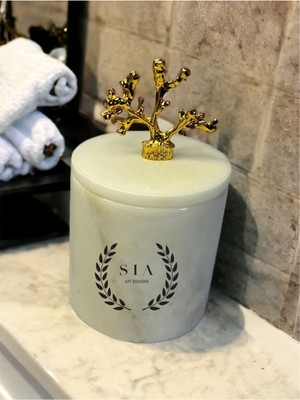 Feyza Design Şık ve Doğal Mermer Banyo Seti, Zarif Tasarım ve Dayanıklılık
