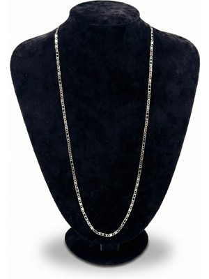 Pangu Gümüş Renkli Yassı Model Zincir Kolye