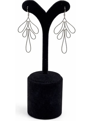 Pangu Gümüş Renk Sallantılı Çelik Küpe