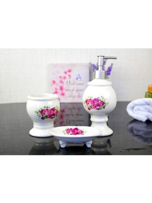 Feyza Design Renkli 3'lü Banyo Seti, Ferah ve Şık Tasarım, Hızlı Kargo