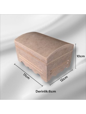 Sekay Ahşap Ham Ahşap Takı Aksesuar Dekoratif Sandık Kutu