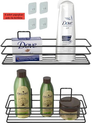 Feyza Design Iki Parçalı Çok Amaçlı Yapışkanlı Düzenleyici Raf Seti