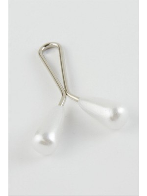 Zero Land Nrzsnt Damla Klipsi Firkete - Beyaz