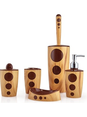 Feyza Design Şık ve Fonksiyonel 5 Parça Banyo Seti, Temizlik ve Konfor Sunar