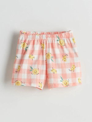 Lc Waikiki Yeni Sezon Beli Lastikli Baskılı Kız Çocuk Pijama Şort