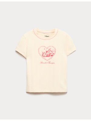 Marks & Spencer Saf Pamuklu Disney Bambi Çocuk Tişörtü (6-16 Yaş)