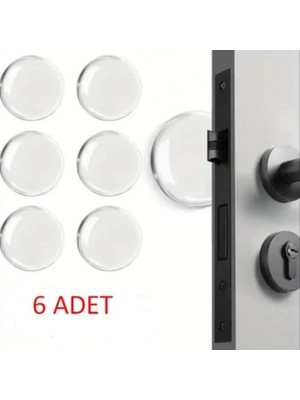 Feyza Design 6'lı Şeffaf Silikon Mobilya ve Kapı Durdurucu Darbe Pedi Seti