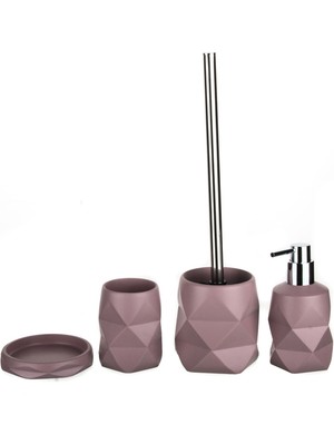 Feyza Design Renkli 4 Parça Banyo Seti, Temizlik ve Konfor Için Ideal