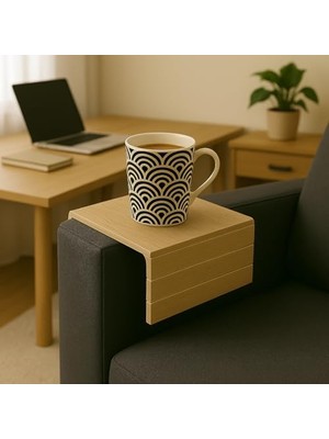 Skygo Store Koltuk Kolçak Sehpası – Bardak, Atıştırmalık, Telefon ve Kumanda Için Pratik Sehpa Organizer – Kaymaz, Dayanıklı, Kolay Kullanım (Kahverengi)