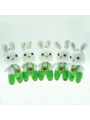 Skygo Renovon, Amigurumi Tavşan Anahtarlık,birinci Sınıf Pamuk Ipten Tığ El Işçiliği ile Yapılmış,sevimli,sağlıklı, Peluş,elyaf Dolgu,yaratıcı,şık,sağlıklı Sevimli Figürler Çanta ve Vb Için Süs
