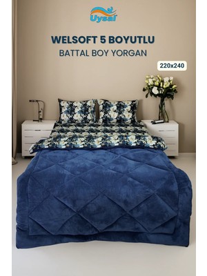 Uysal Yorgan Welsoft 5 Boyutlu Battal Boy Yorgan LACİVERT Ç.