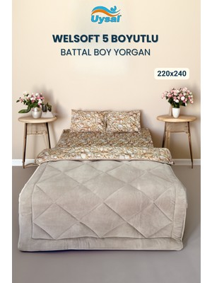 Uysal Yorgan Welsoft 5 Boyutlu Battal Boy Yorgan BEJ