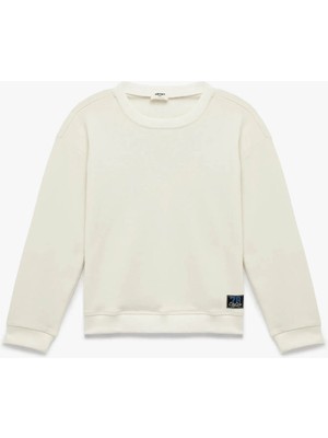 Koton Arkası Baskılı Ekru Erkek Çocuk Sweatshirt 6SKB10296TK