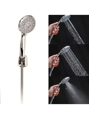 Feyza Design 3 Fonksiyonlu Mercedes Tasarımlı Duş Başlığı Seti, Konfor ve Şıklık