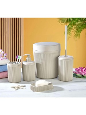 Feyza Design Renkli 5’li Banyo Seti, Konfor ve Şıklık Için Ideal Seçenek