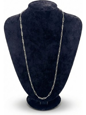 Pangu Gümüş Renk Ataş Model Çelik Zincir Kolye