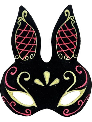 Ecoport Siyah Kırmızı Gold Tavşan Maskesi