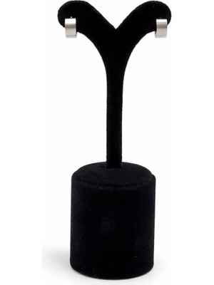 Pangu Gümüş Renk Çelik Kalın Halka Küpe