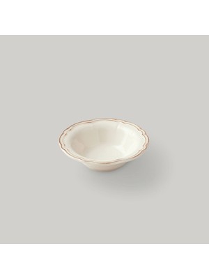 Linens Cinnamon Porselen 17 cm Kase Ekru-Kahve