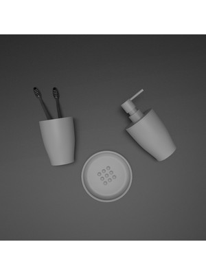 Feyza Design Şık 3'lü Banyo Seti, Modern ve Fonksiyonel Tasarım