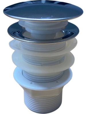 Feyza Design Krom Kaplama Pop Up Lavabo Sifonu, Bas Aç Gider, Contalı, Kolay Kullanım