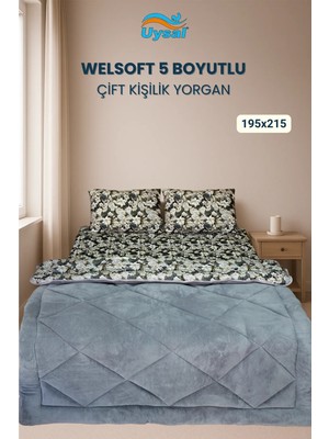 Uysal Yorgan Welsoft 5 Boyutlu Yorgan Çift Kişilik GRİ