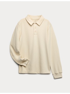 Marks & Spencer Pamuk Karışımlı Polo Yaka Üst (6-16 Yaş)